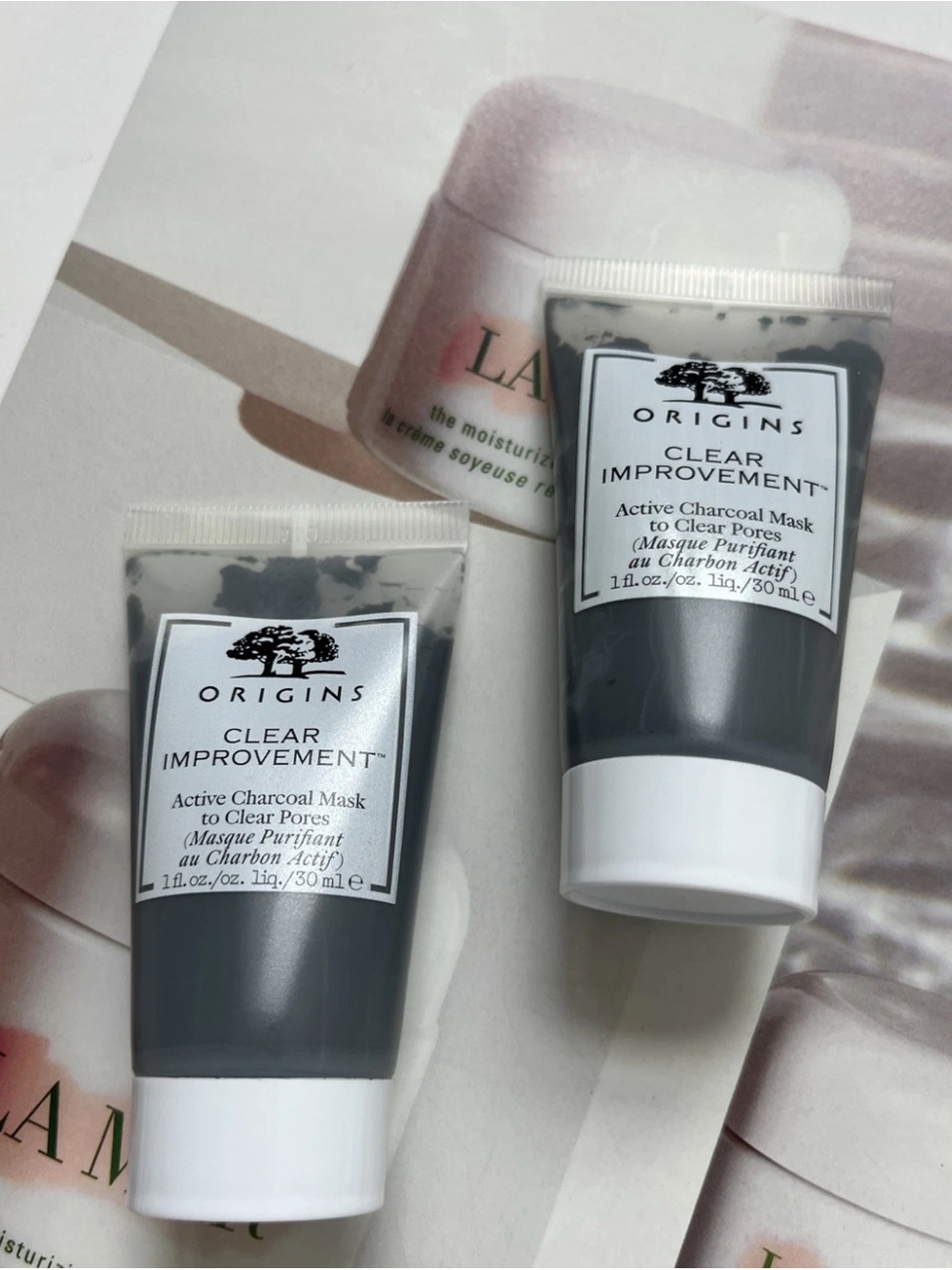 ORIGINS CLEAR IMPROVEMENT ACTIVE CHARCOAL MASK 1 OZ (LOT OF 2)=60ml